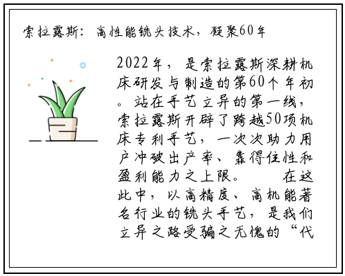 bat365官网登录入口-索拉露斯：高性能铣头技术，凝聚60年研发经验